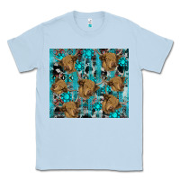 Dusty Blue western aztec highland cow Classic Tee - RanaPortraitStore