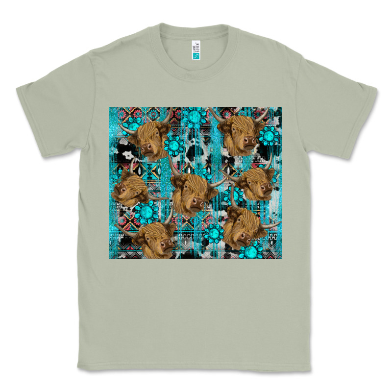 Western Aztec Highland Cow Classic Tee by RanaPortraitStore | Teevron