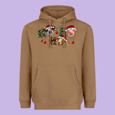 Hohoho Farm Animals Heavyweight Hoodie Designed By Ranaportraitstore
