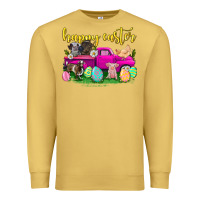 Antique Gold happy easter truck with farm animal Premium Sweatshirt - Neo Western