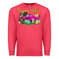 Cardinal happy easter truck with farm animal Premium Sweatshirt - Neo Western