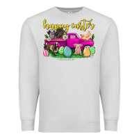 Dove Grey happy easter truck with farm animal Premium Sweatshirt - Neo Western