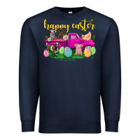 Happy Easter Truck With Farm Animal Premium Sweatshirt | Teevron