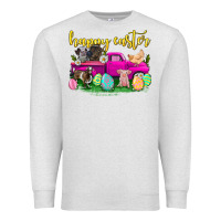 Oatmeal Heather happy easter truck with farm animal Premium Sweatshirt - Neo Western
