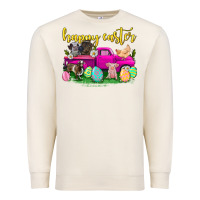 Sandshell happy easter truck with farm animal Premium Sweatshirt - Neo Western
