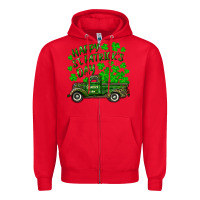 Red happy st. patricks day shamrock farm truck Zipper Hoodie - RanaPortraitStore