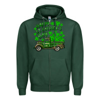 Sports Green happy st. patricks day shamrock farm truck Zipper Hoodie - RanaPortraitStore