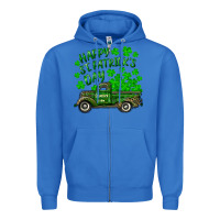 True Royal happy st. patricks day shamrock farm truck Zipper Hoodie - RanaPortraitStore