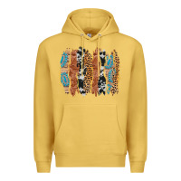 Antique Gold western brushstrokes Premium Hoodie - AdoDesignShop