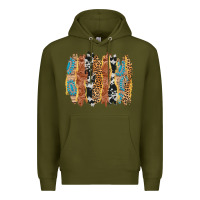 Army Green western brushstrokes Premium Hoodie - AdoDesignShop