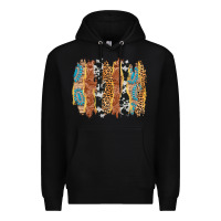 Black western brushstrokes Premium Hoodie - AdoDesignShop