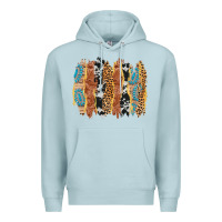 Blue Mist western brushstrokes Premium Hoodie - AdoDesignShop