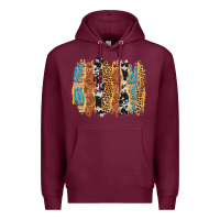 Burgundy western brushstrokes Premium Hoodie - AdoDesignShop