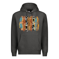 Charcoal Heather western brushstrokes Premium Hoodie - AdoDesignShop