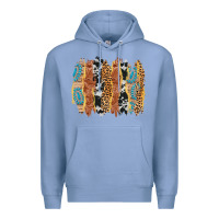 Colony Blue western brushstrokes Premium Hoodie - AdoDesignShop