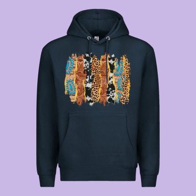 Western Brushstrokes Premium Hoodie Designed By Adodesignshop