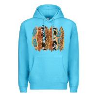 Ocean Blue western brushstrokes Premium Hoodie - AdoDesignShop