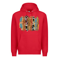 Red western brushstrokes Premium Hoodie - AdoDesignShop