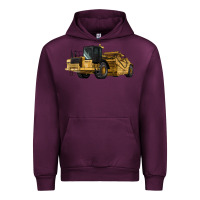 Mauve Wine Wheel Tractor Scraper Urban Hoodie - LillyAllenDesigns