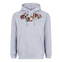 Heather Grey hohoho christmas cows Heavyweight Hoodie - RanaPortraitStore