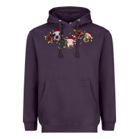 Plum hohoho christmas cows Heavyweight Hoodie - RanaPortraitStore