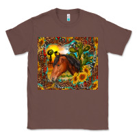 Chestnut western horse and sunflower Classic Tee - RanaPortraitStore