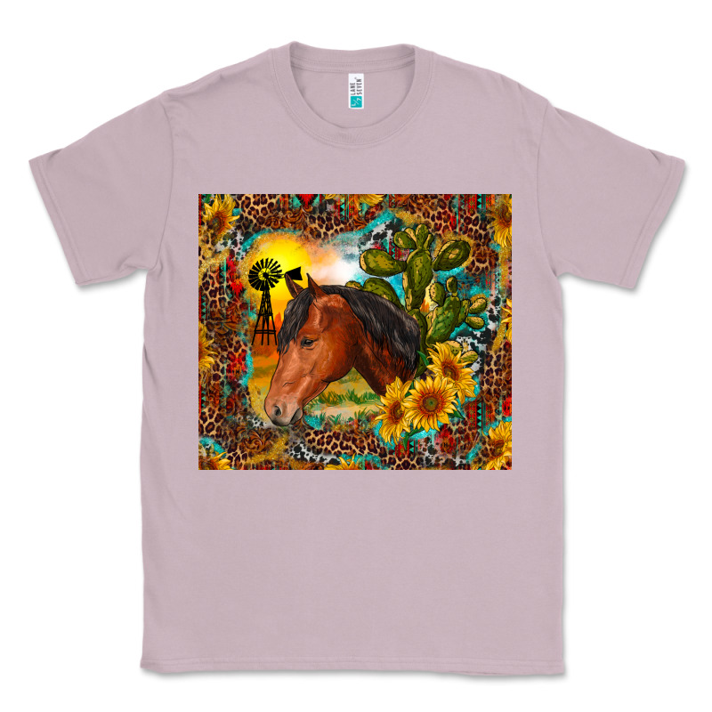 Western Horse And Sunflower Classic Tee by RanaPortraitStore | Teevron