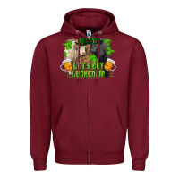 Burgundy lets get lucked up charolais and black angus bull Zipper Hoodie - RanaPortraitStore
