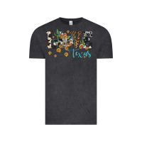 Vintage Black love texas map sunflower cactus cowhide leopard Vintage Tee - Artiststas