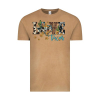 Vintage Camel love texas map sunflower cactus cowhide leopard Vintage Tee - Artiststas