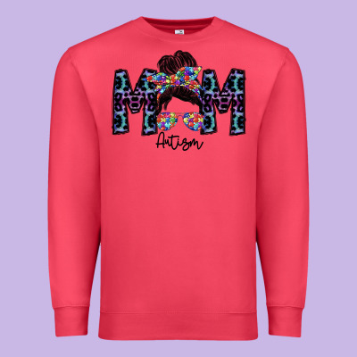 Mom Autism Premium Sweatshirt Designed By Sublimationcraftshop