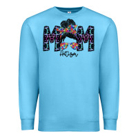 Ocean Blue mom autism Premium Sweatshirt - SublimationCraftShop