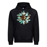 Black sunflower Urban Hoodie - BarkalooDesign