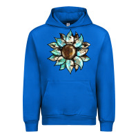 Cobalt sunflower Urban Hoodie - BarkalooDesign