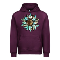 Mauve Wine sunflower Urban Hoodie - BarkalooDesign