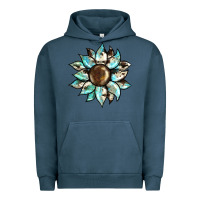 Pigment Midnight Navy sunflower Urban Hoodie - BarkalooDesign