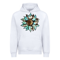 White sunflower Urban Hoodie - BarkalooDesign