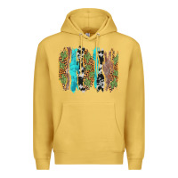 Antique Gold western brushstrokes Premium Hoodie - AdoDesignShop