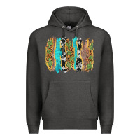 Charcoal Heather western brushstrokes Premium Hoodie - AdoDesignShop