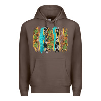 Coffee western brushstrokes Premium Hoodie - AdoDesignShop