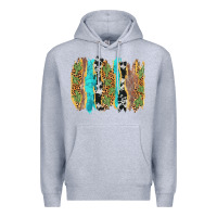 Heather Grey western brushstrokes Premium Hoodie - AdoDesignShop
