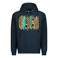 Navy western brushstrokes Premium Hoodie - AdoDesignShop