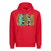 Red western brushstrokes Premium Hoodie - AdoDesignShop