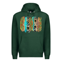 Sports Green western brushstrokes Premium Hoodie - AdoDesignShop