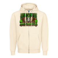 Sandshell happy st. patricks day horses with leprechaun Zipper Hoodie - RanaPortraitStore