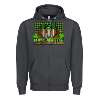 Smoke happy st. patricks day horses with leprechaun Zipper Hoodie - RanaPortraitStore