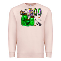 Pale Pink boo drink Premium Sweatshirt - CowhideDigitalArt
