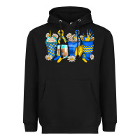 Black down syndrome coffee cups Heavyweight Hoodie - Zillion Design Studio