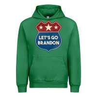 Emerald Let's Go Brandon Shield Patch Urban Hoodie - Jasminsmagicworld