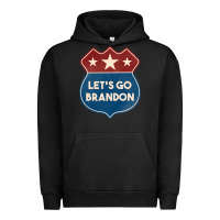 Pigment Black Let's Go Brandon Shield Patch Urban Hoodie - Jasminsmagicworld